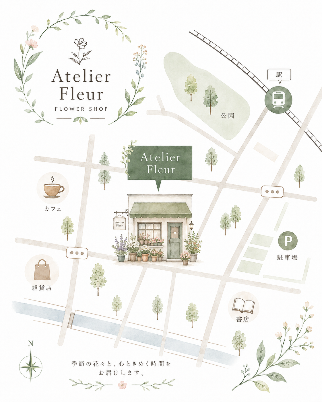Atelier Fleurの店舗写真または周辺地図